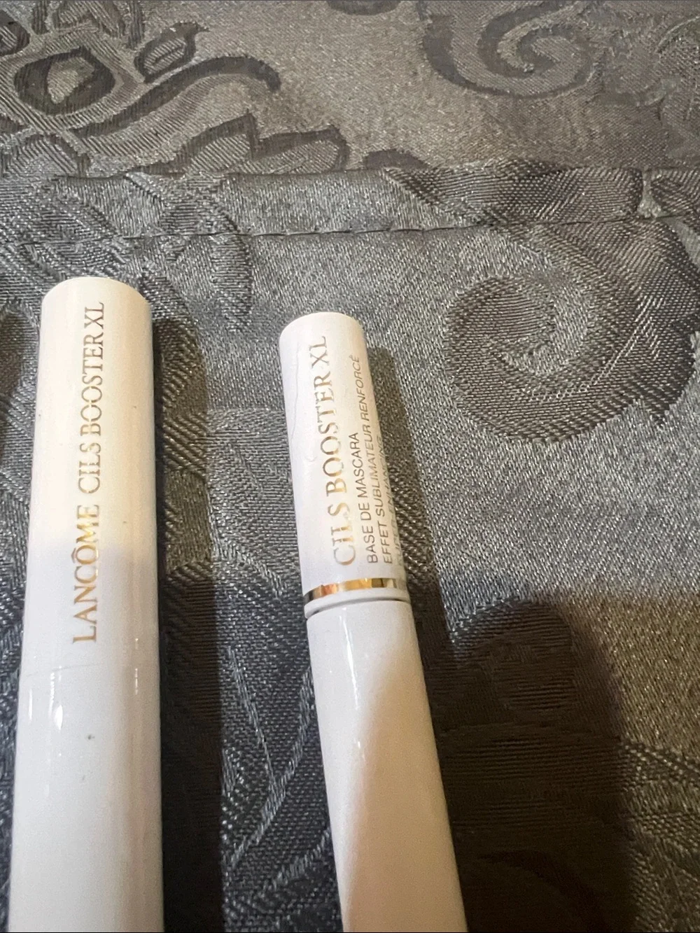 Lancôme Ribbed Velvet Light Pink Makeup Pouch with new mascara samples